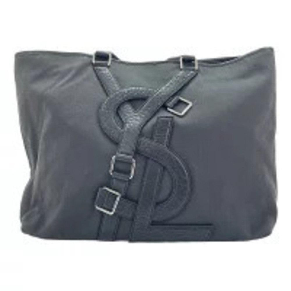 Saint Laurent Yves Canvas Vavin Tote Bag Black